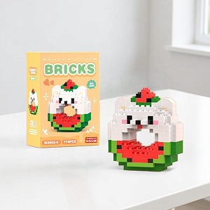 Конструктор "Briks Пончик" Арбузный котик №2602-04 (174 детали)