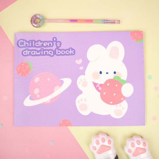 Скетчбук с наклейками "Cute bunny" A4 (15 листов) в ассортименте 1 шт.
