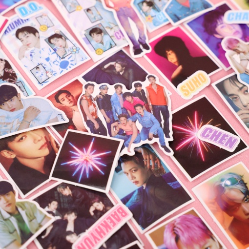 Наклейки для стикер бомбинга "K-Pop" EXO (100 шт.)