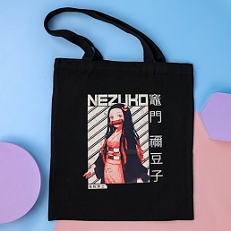 Сумка тканевая "Nezuko", черный, 309-ZH