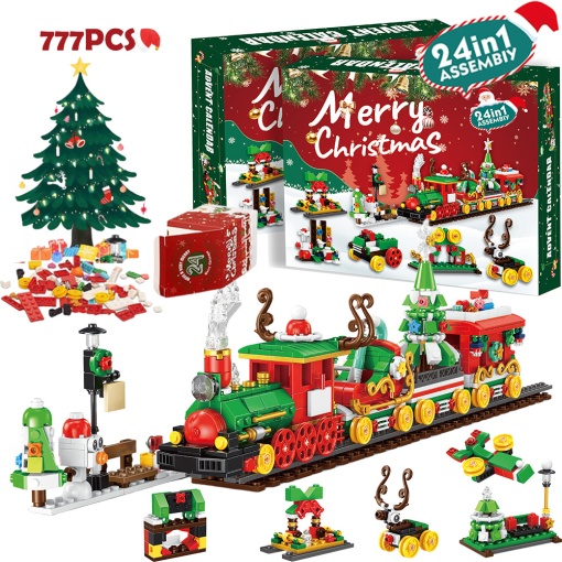 Конструктор "НГ Advent Calendar" поезд №25 (843 детали)
