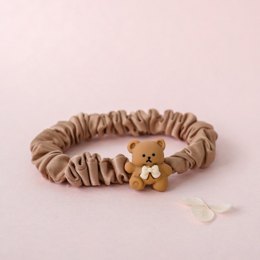 Резинка для волос "Медведь" коричневый