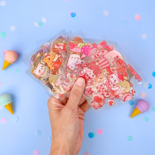 Набор наклеек "Bear cookie" 100 листов.