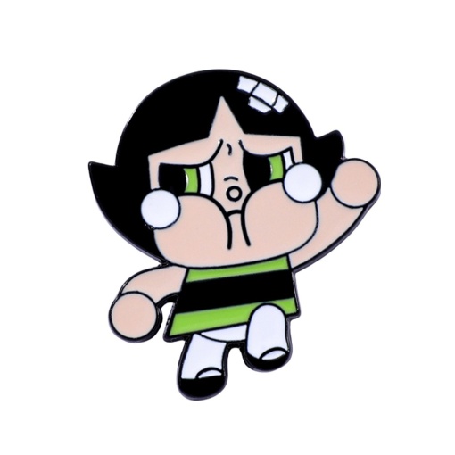 Значок-брошь "Crybaby" Powerpuff Girls, зеленый XZ2344-1