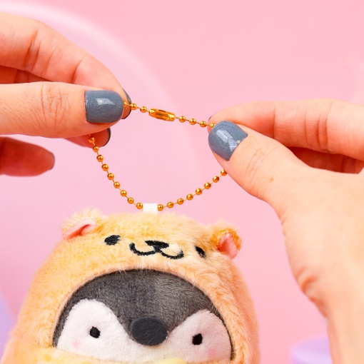 Мягкий брелок "Пингвин" персиковый, 8 см