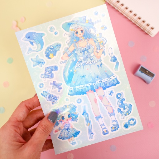 Набор наклеек "Marine colors Girl" 