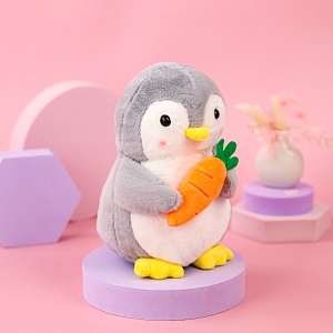 Мягкая игрушка "Пингвин с морковкой" 25 см