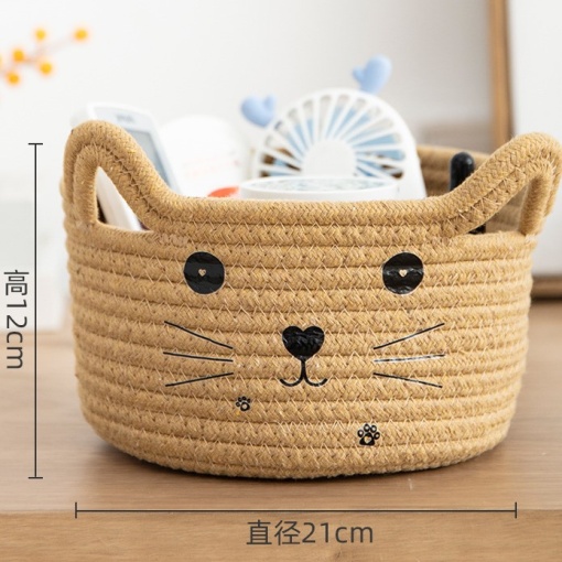 Корзинка для хранения "Котик", бежевый оптом