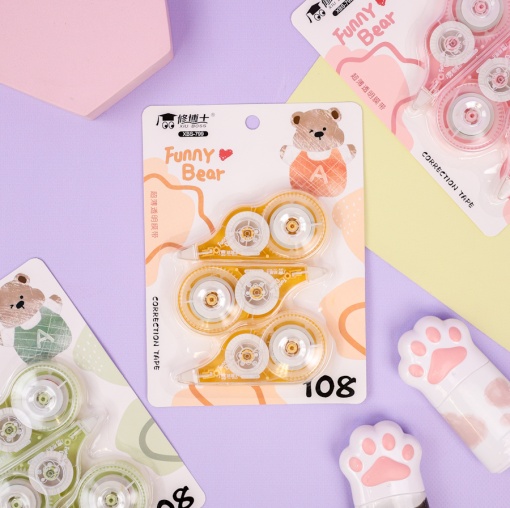 Корректор "Funny Bear" №108 набор 3 шт., в ассортименте, 1 шт.