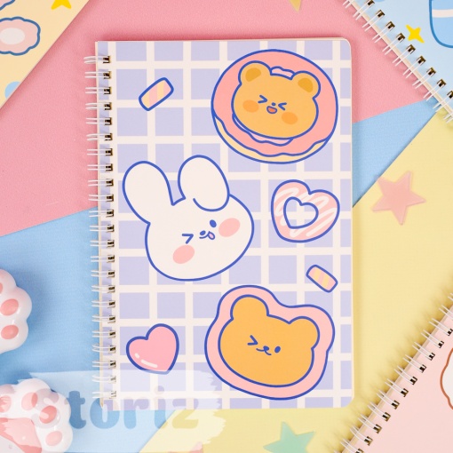 Блокнот "Bear&Bunny" A5, (набор 4шт)
