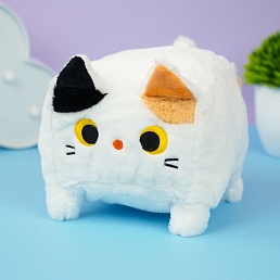 Мягкая игрушка "Котенок" белый, 15 см