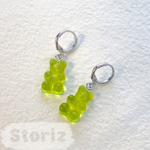Серьги "Bears" зеленые