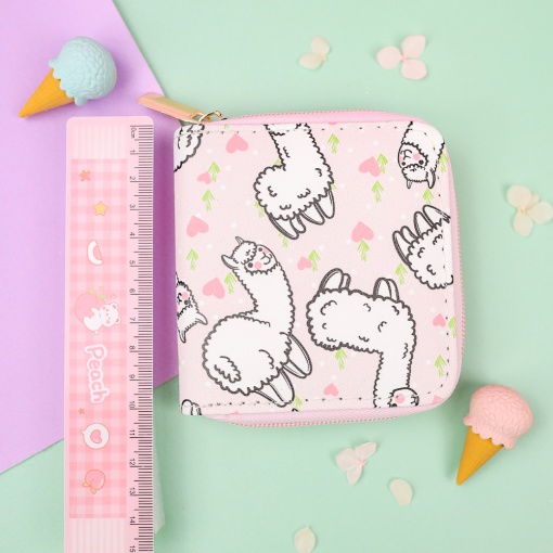 Мини-кошелек "Альпака" светло-розовый