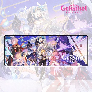 Коврик для мыши "Genshin Impact" All №1, 80x30 см