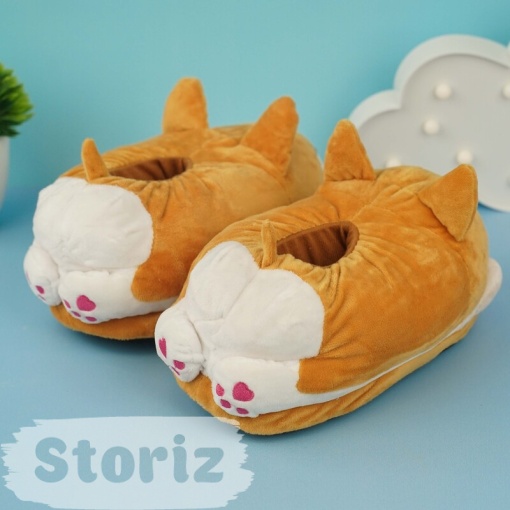 Тапочки "Корги", с задником р.37-39 (30см)