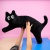 Мягкая игрушка-подушка "Кошечка Мяу" черный, 100 см