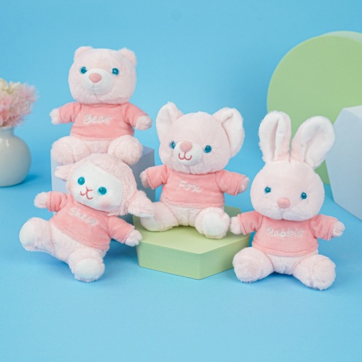 Мягкий брелок "Pink animals" 11 см