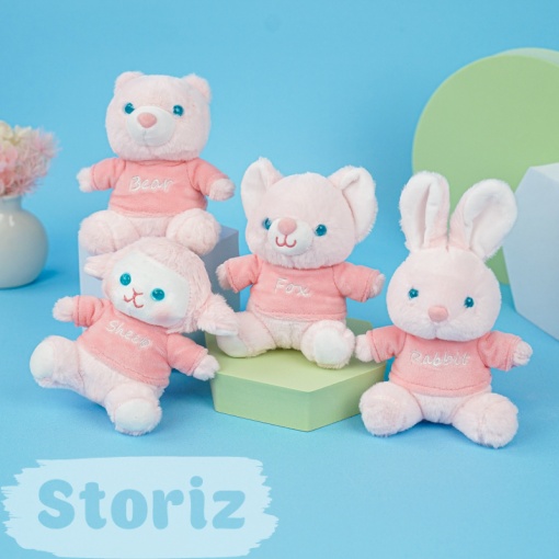 Мягкий брелок "Pink animals" 11 см