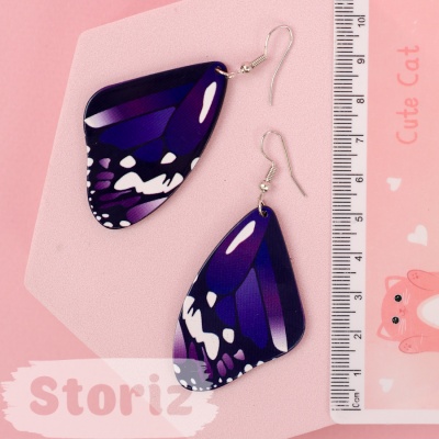 Серьги "Butterfly Wings" фиолетовый
