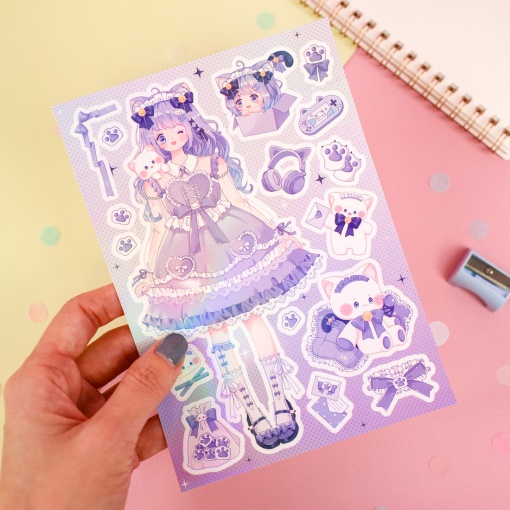 Набор наклеек "Cat Girl" 