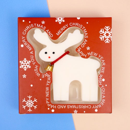 Свеча-арома "НГ Олень" белый 9см оптом