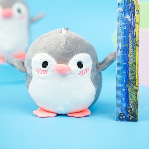 Мягкий брелок "Penguin" серый, 11 см