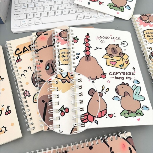 Тетрадь на кольцах "Капибара" best wishes, 141х205мм, в ас-те 1шт