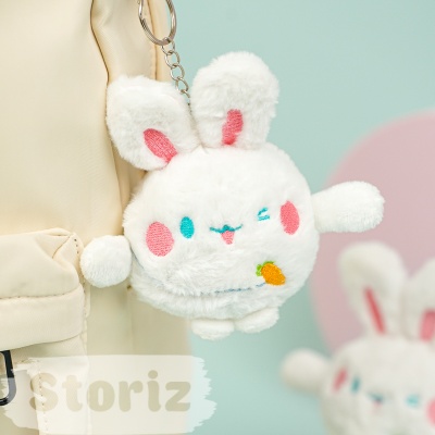 Мягкий брелок "Funny Bunny" белый, 10 см