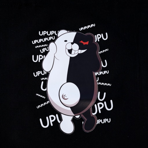 Сумка тканевая "Монокума", чёрный 91-E