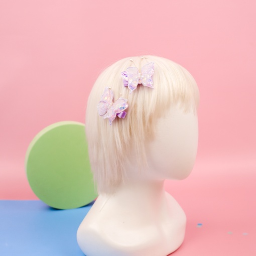 Набор заколок для волос "Бабочка" фиолетовый, 2 шт.