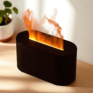 Мини-увлажнитель воздуха "Flame" черный (USB) оптом