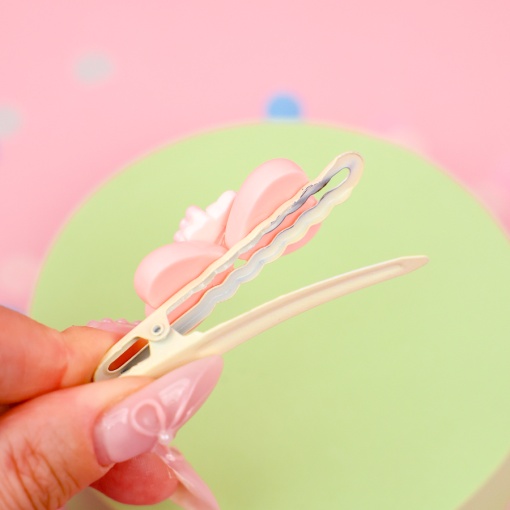 Набор заколок для волос "Love Kt" №1, розовый  2 шт.