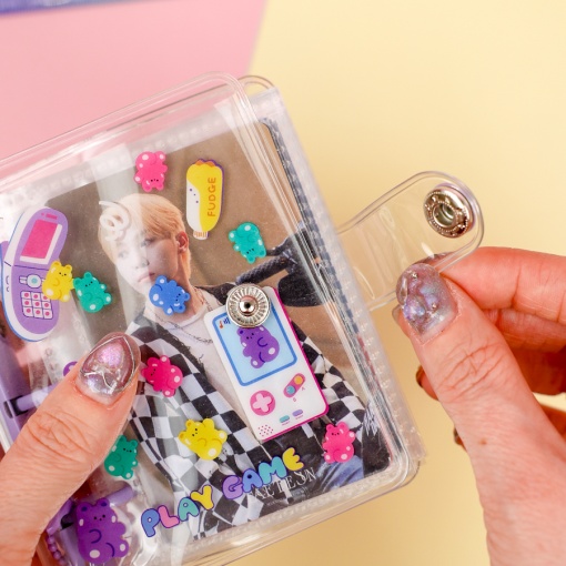 Альбом для карточек "Bear" фиолетовый 10,7х9,2см