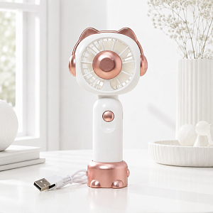 Вентилятор портативный "Kitten shaped small fan" бронзовый
