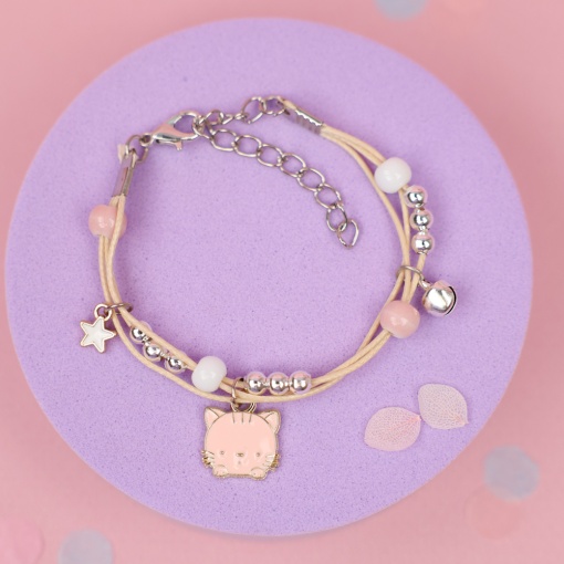 Браслет "Котик" розовый №444K 