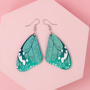 Серьги "Butterfly Wings" зеленый