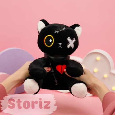 Мягкая игрушка "Cat Dark", черный 25 см