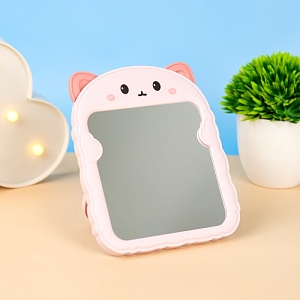 Зеркало настольное "Котик" №128, розовый 16,5х20см