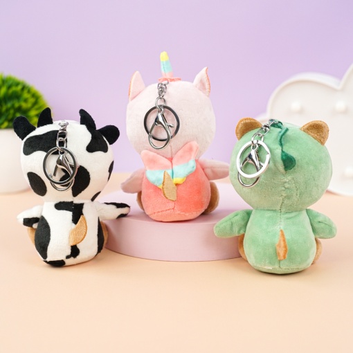 Мягкий брелок "Сиба-ину в шапочке" 11 см