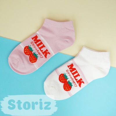 Мини-носочки "Milk strawberry" р.36-39