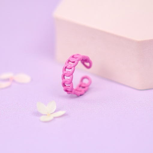 Кольцо "Chain" розовый
