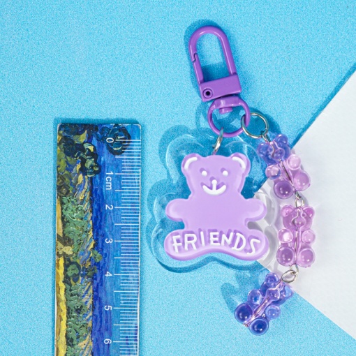 Брелок "Мармеладный Мишка" сиреневый