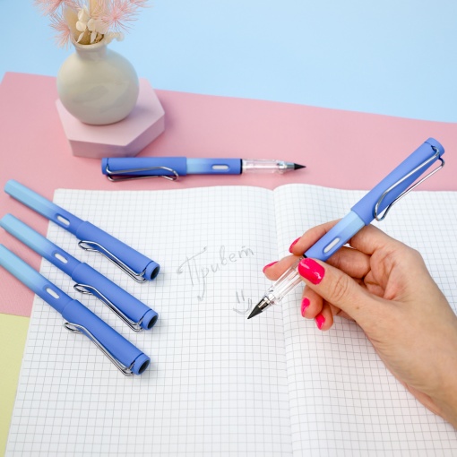 Карандаш вечный с ластиком "Океан" синий