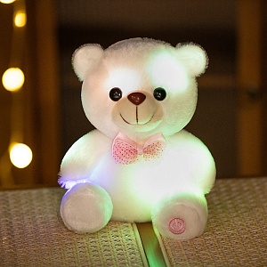 Мягкая игрушка "Glowing bear" белый, 20см