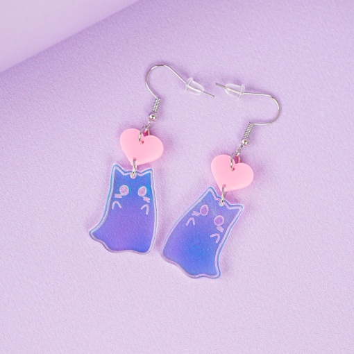 Серьги "Привидение" розовые