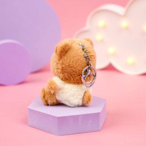 Мягкий брелок "Милый Медвежонок" коричневый 12 см
