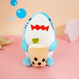 Мягкая игрушка "Bubble tea Shark" 25 см