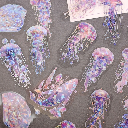 Набор наклеек "Медуза" сиреневый (20шт.)