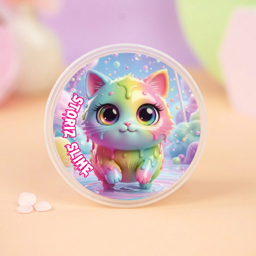 Слайм "Kitty paw" фиолетовый, блестки 180 гр. STORIZ