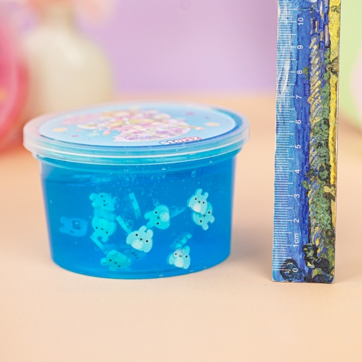 Слайм "Kawaii" полупрозрачный (голубой), с наполнителем + тоторо синий, 200 гр. STORIZ